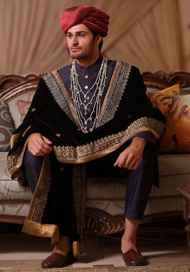 Men Blue Sherwani